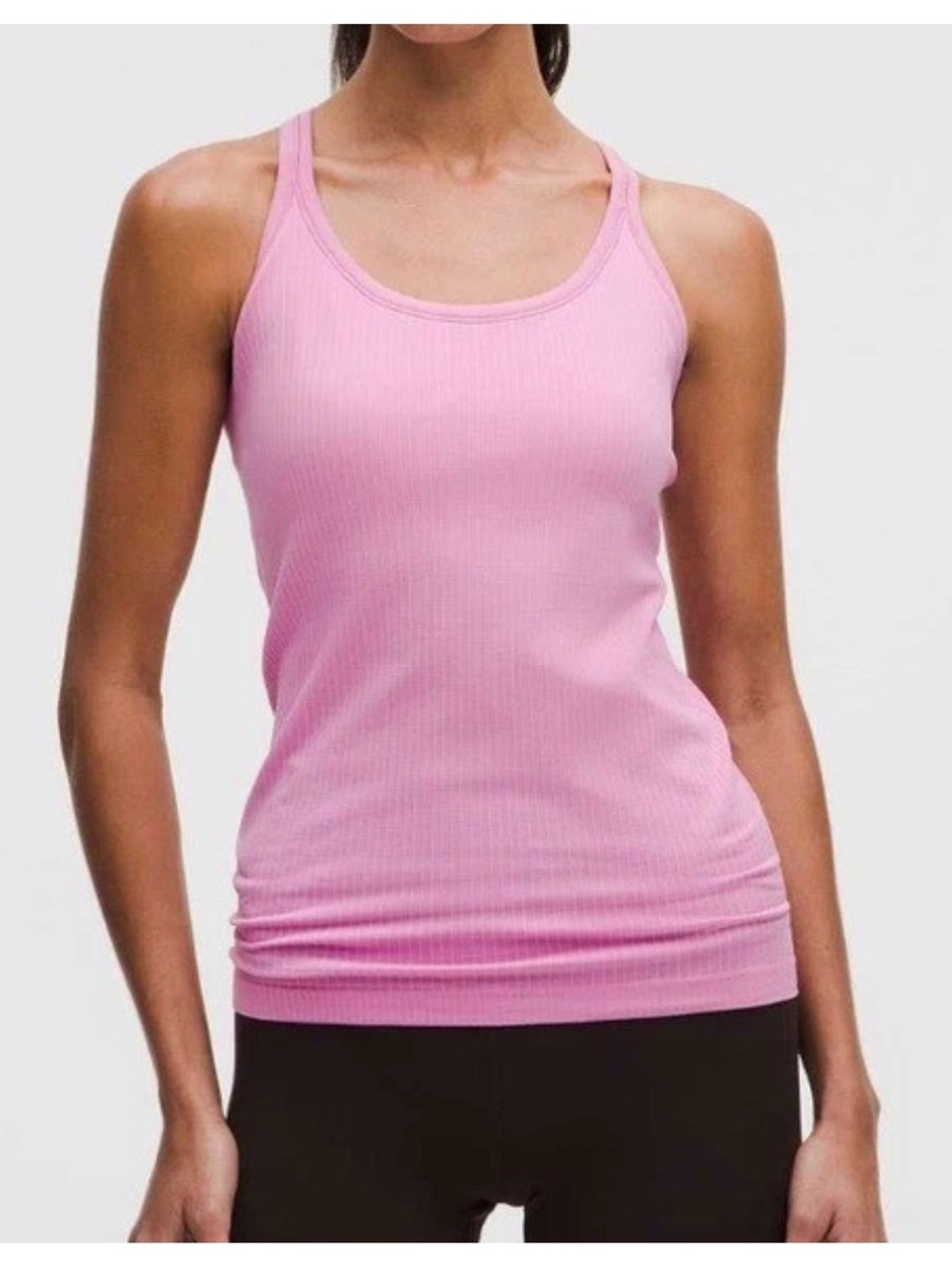 NWT Lululemon Ebb to Street Pink Frosting Tank